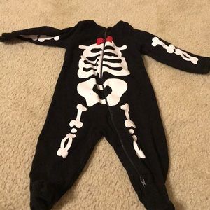 Halloween skeleton onesie